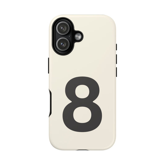Symmetrical Number 8 tough case for iPhone 17