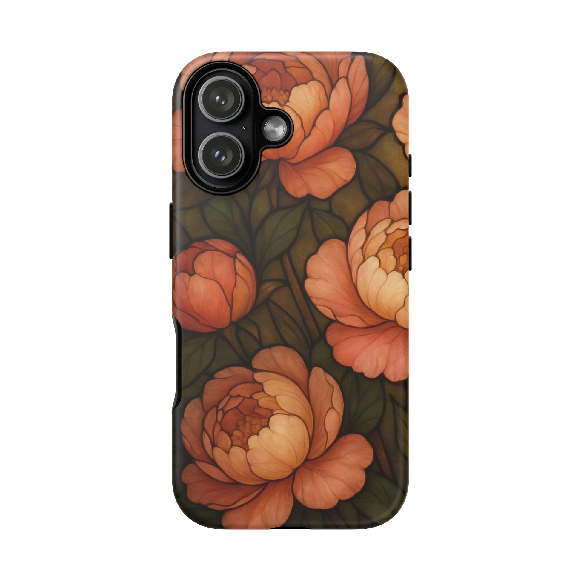 iPhone 17 phone case - Peony Stained Glass