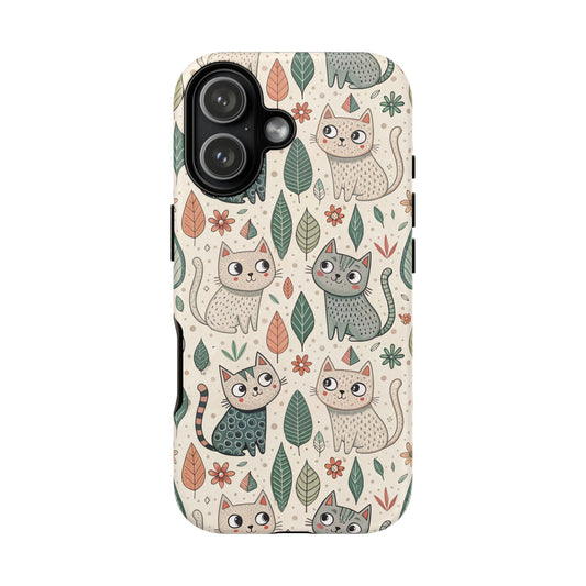 The Pastel Pawty tough case in matte finish with sweet cat pattern
