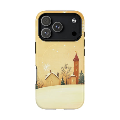 iPhone 17 Pro magsafe phone case - Charming Winter Village