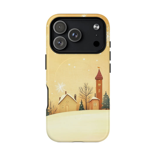 iPhone 17 Pro magsafe phone case - Charming Winter Village