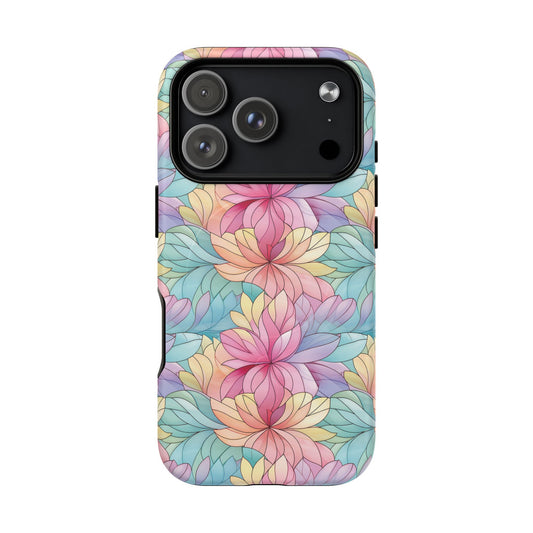 iPhone 17 Pro magsafe phone case - Colourful Flower Stained Glass