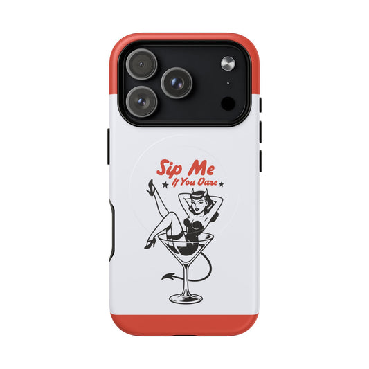 iPhone 17 Pro magsafe phone case - Lady and a Wine Glass