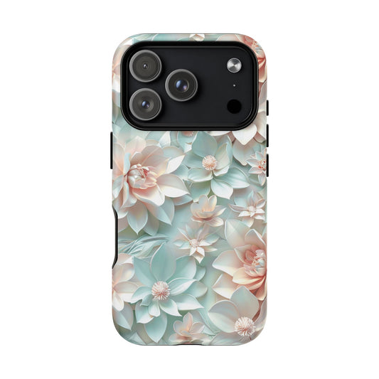 iPhone 17 Pro magsafe phone case - Realistic Pastel Flowers