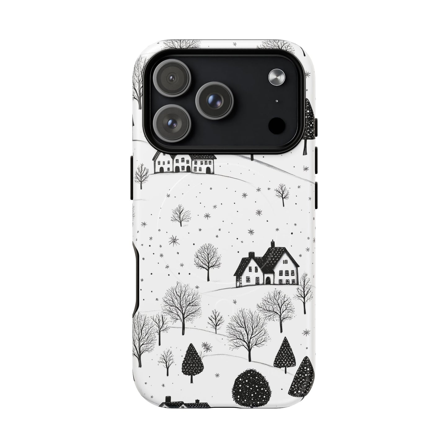 iPhone 17 Pro magsafe phone case - Snowy Village