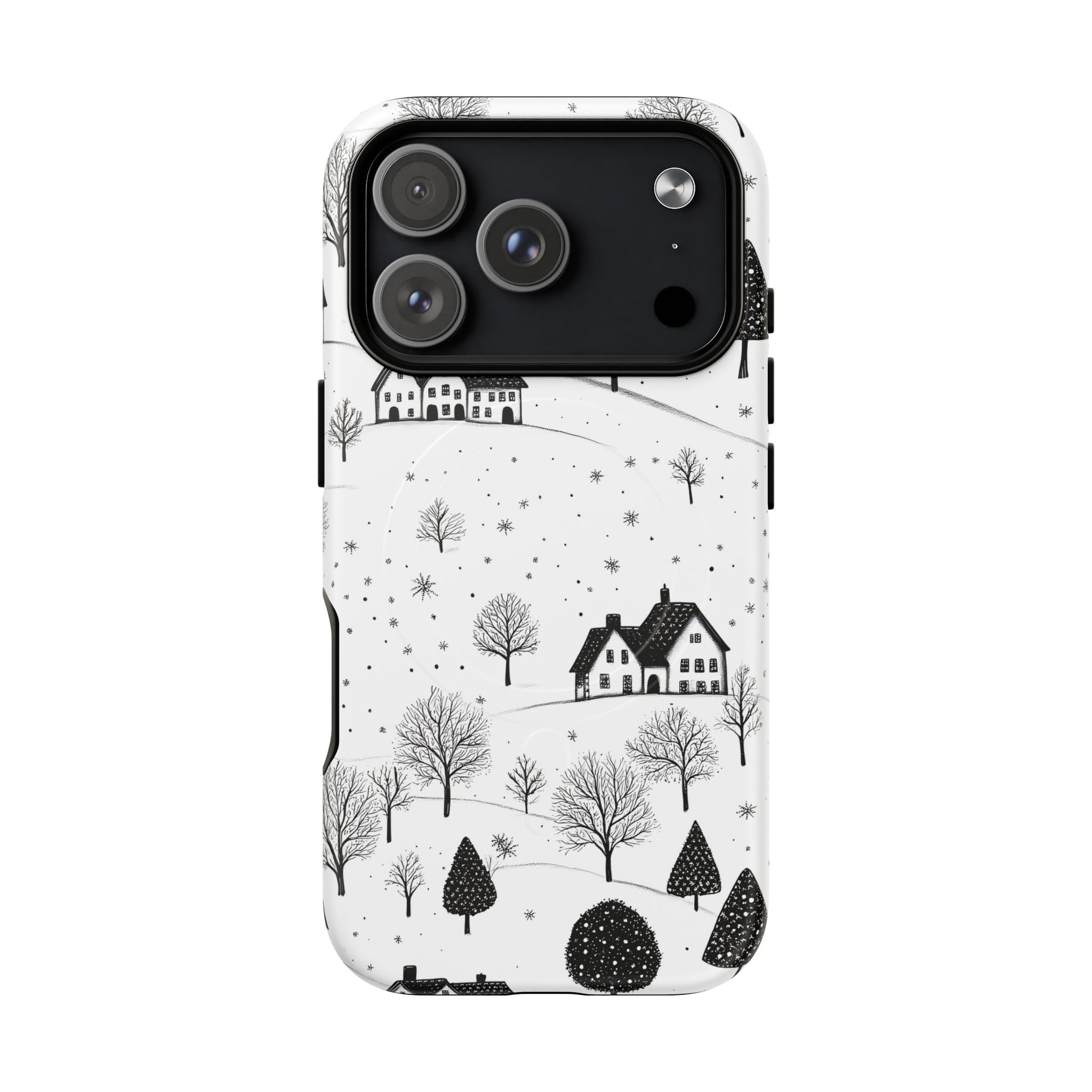 iPhone 17 Pro magsafe phone case - Snowy Village