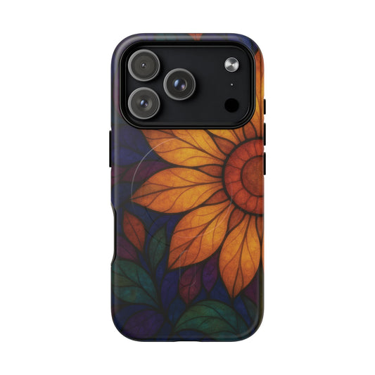 iPhone 17 Pro magsafe phone case - Sunflower Stained Glass