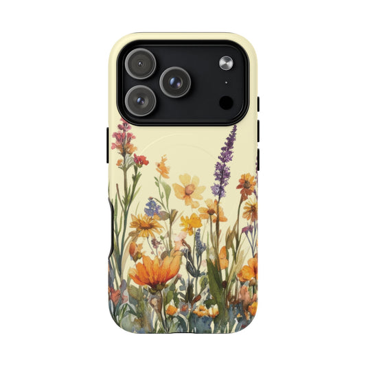 iPhone 17 Pro magsafe phone case - Watercolour Garden Flower