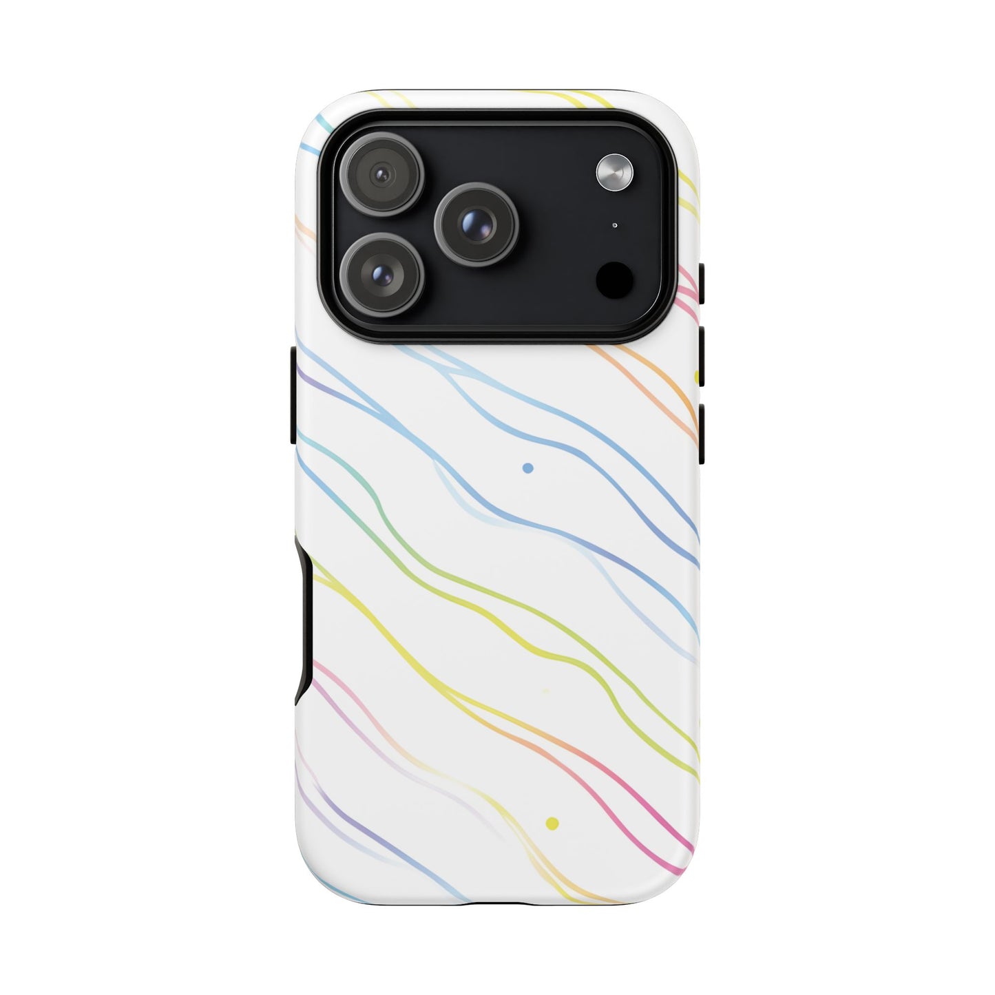 iPhone 17 Pro phone case - Colourful Curved Lines