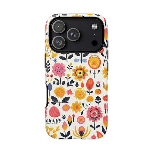 iPhone 17 Pro phone case - Colourful Floral Pattern