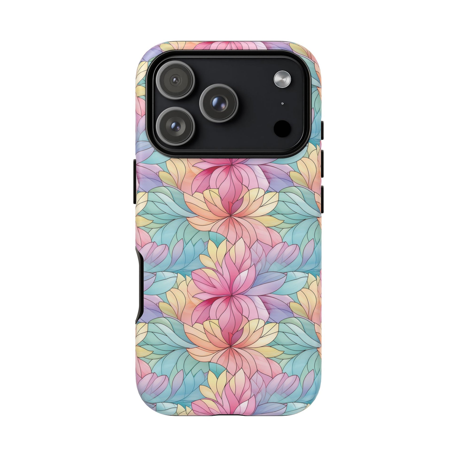iPhone 17 Pro phone case - Colourful Flower Stained Glass