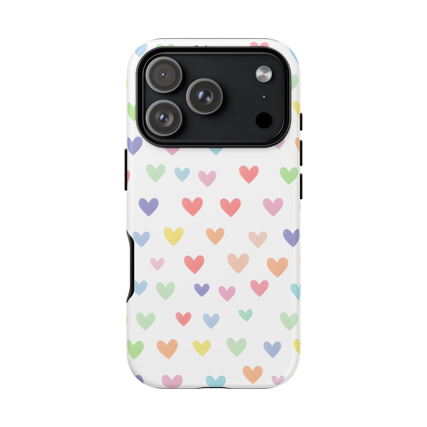 iPhone 17 Pro phone case - Pastel Heart Shapes Pattern