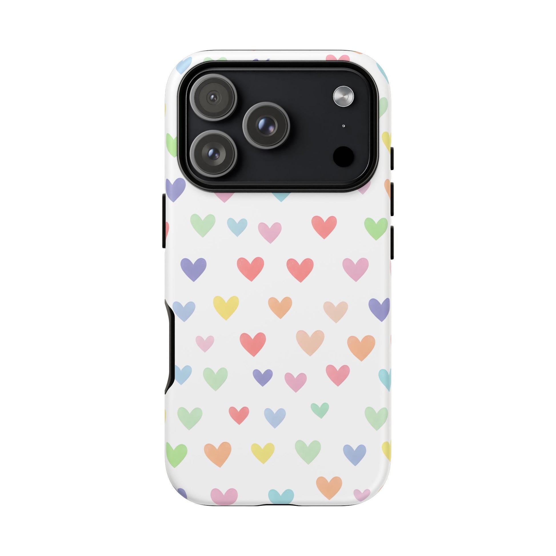 iPhone 17 Pro phone case - Pastel Heart Shapes Pattern