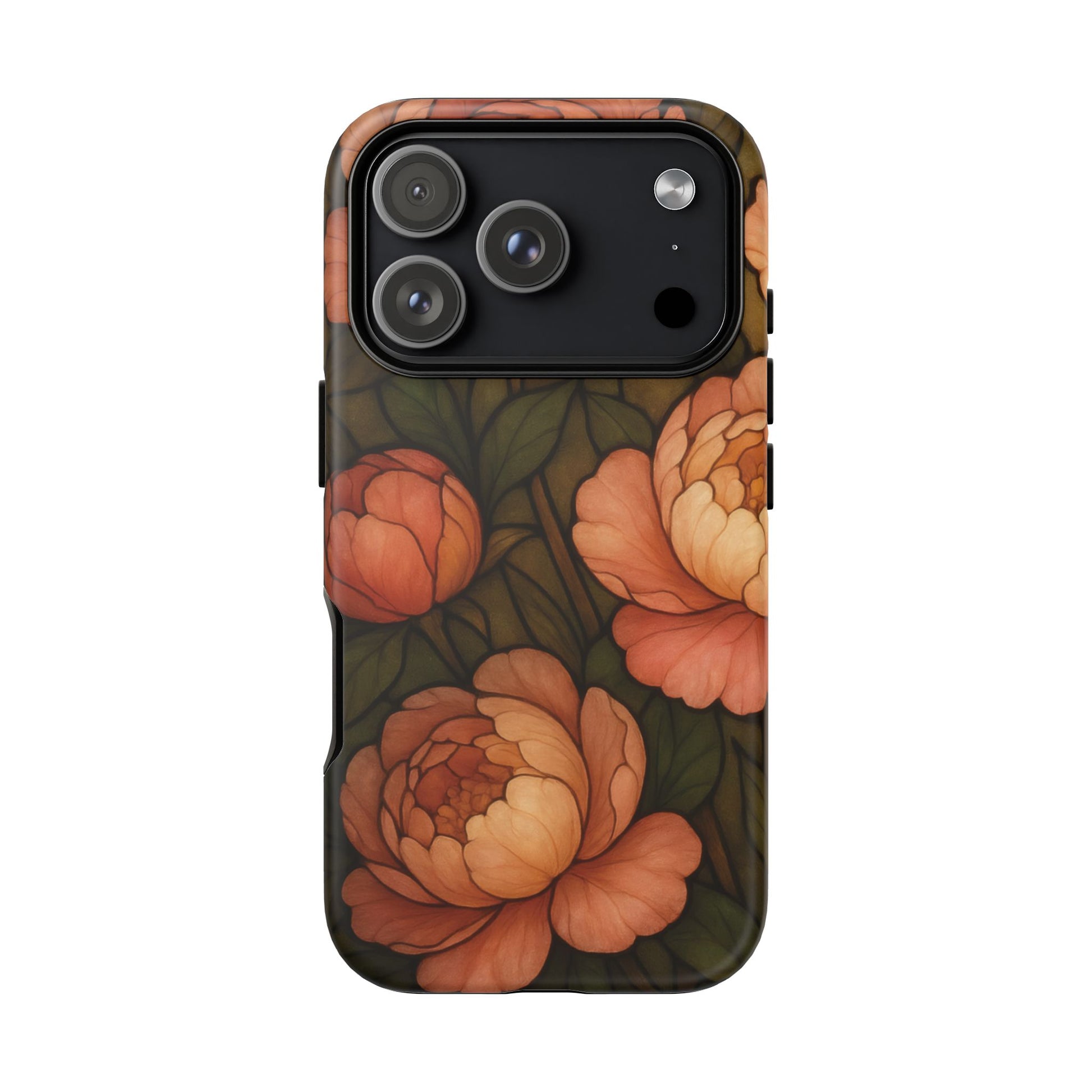iPhone 17 Pro phone case - Peony Stained Glass