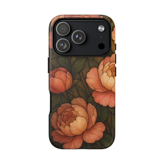 iPhone 17 Pro phone case - Peony Stained Glass