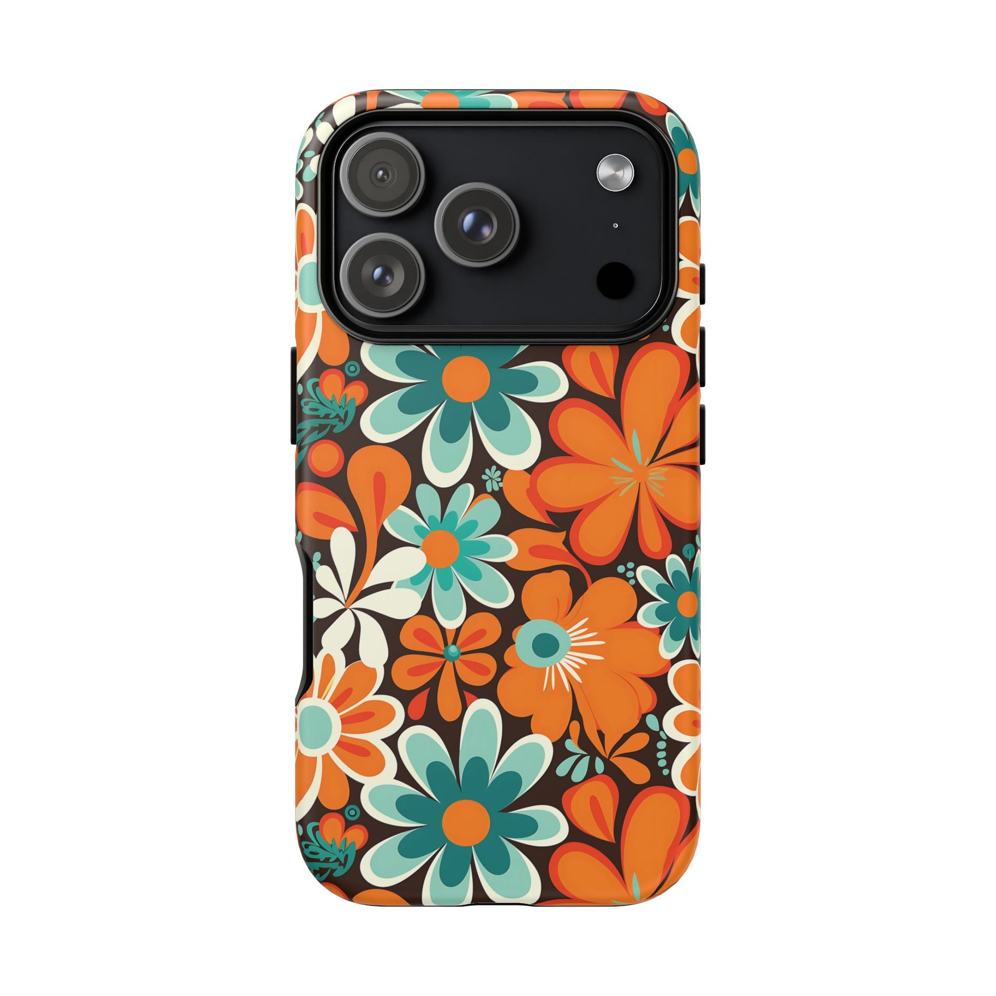 iPhone 17 Pro phone case - Retro Groovy Floral