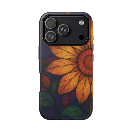 iPhone 17 Pro phone case - Sunflower Stained Glass