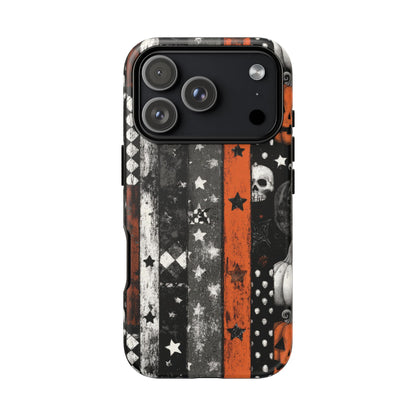 iPhone 17 Pro phone case - 
Vintage Collage Pumpkin Skull Pattern