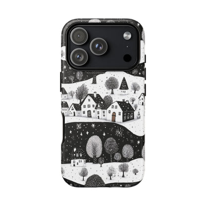 iPhone 17 Pro phone case - Winter Village Night