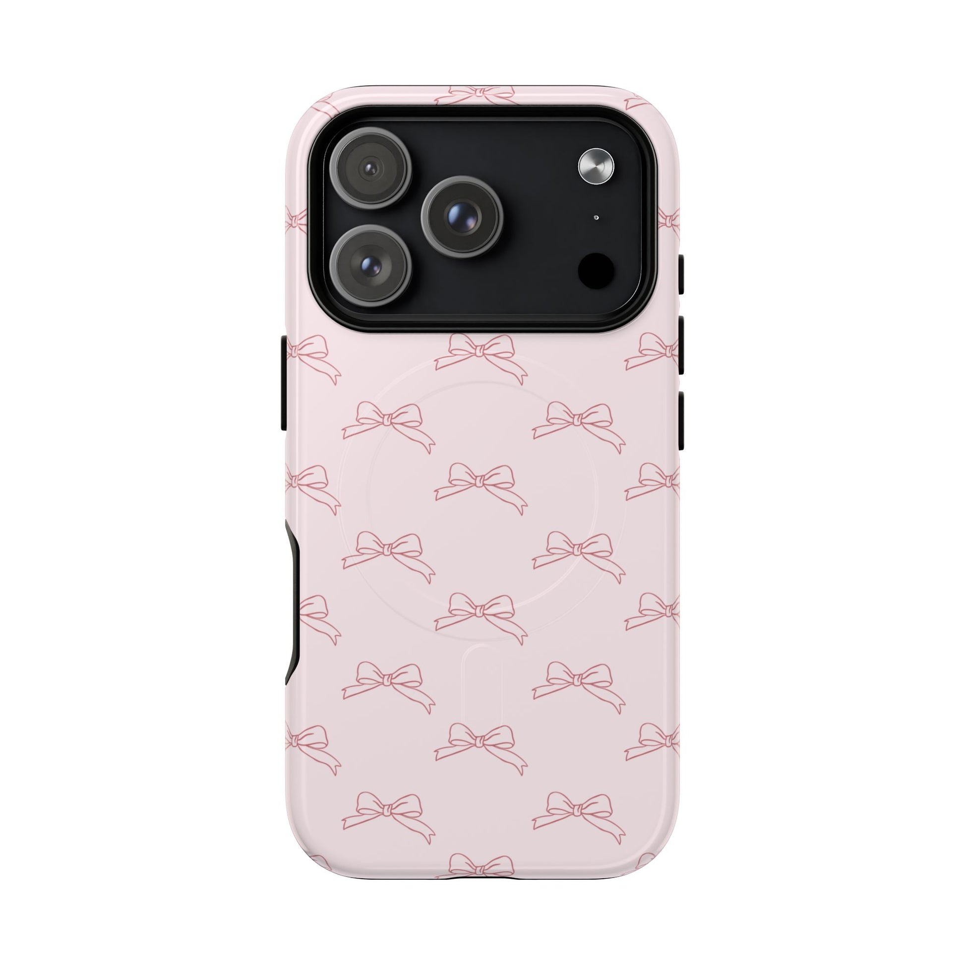 Minimalist Coquette ribbon MagSafe compatible iPhone case