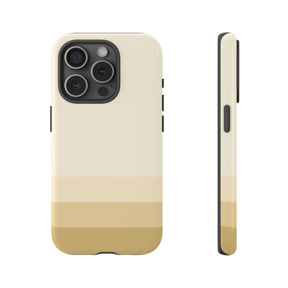 Minimalist neutral aesthetic tough case for iPhone 15 Pro