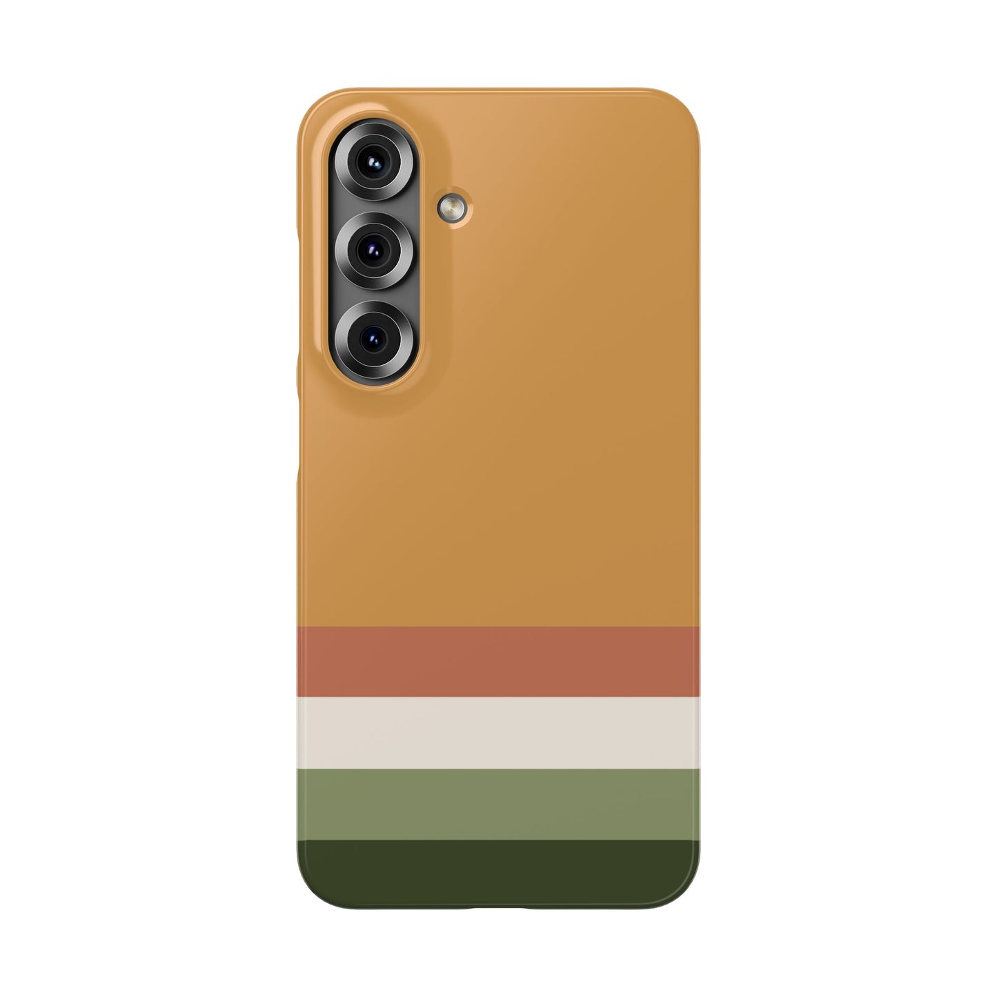 Minimalist ochre and terracotta snap on case for Samsung Galaxy devices