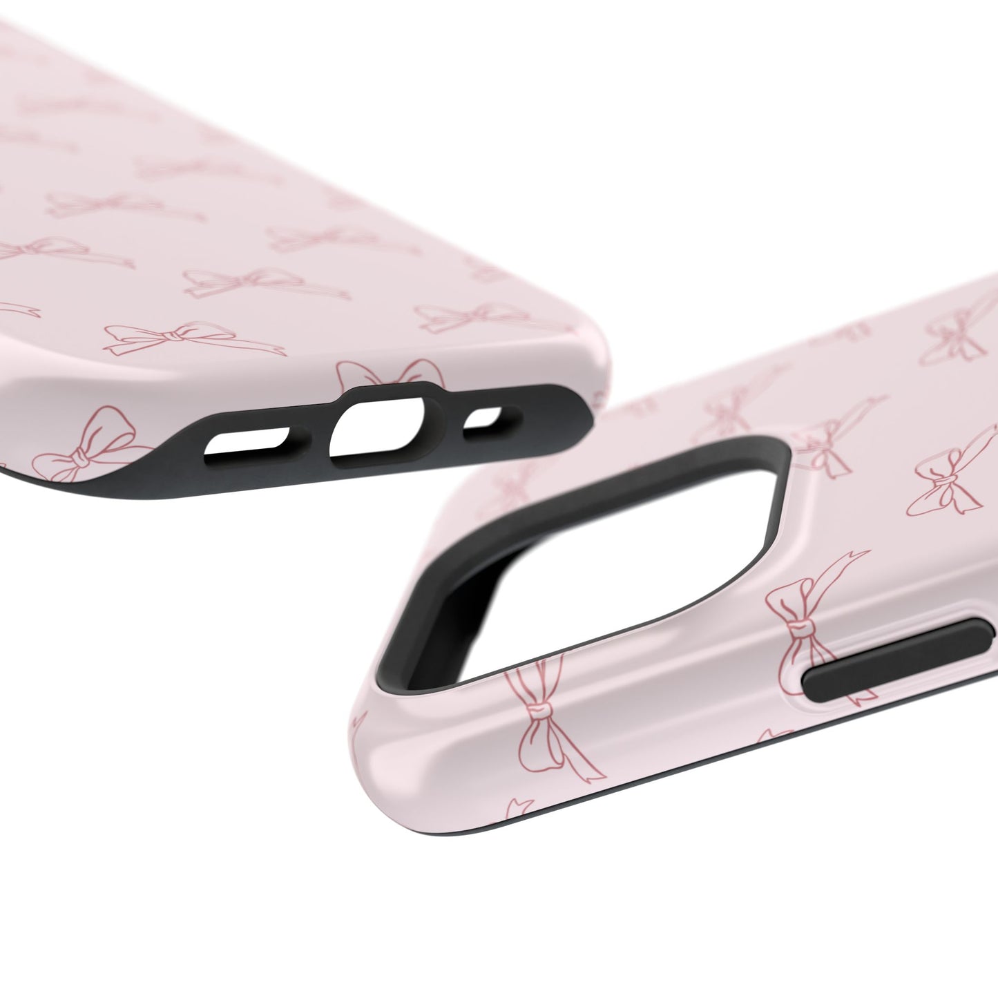 Subtle Coquette aesthetic repeating bow tough case