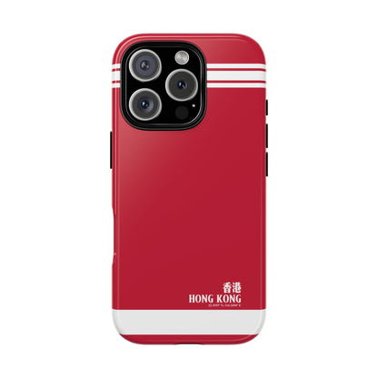 Minimalist red and white urban theme tough case for iPhone 16 Pro