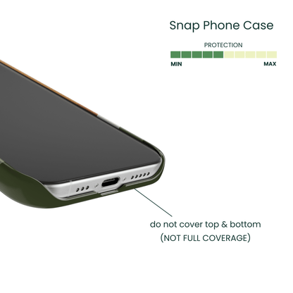Modern nature inspired slim case featuring a sophisticated earthy palette