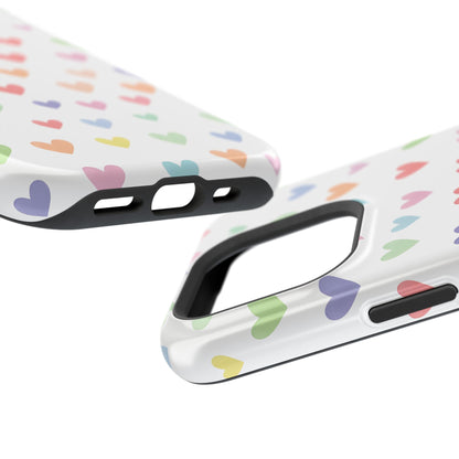 Precision and clear cut ports on a tough case with Candy Heart pattern