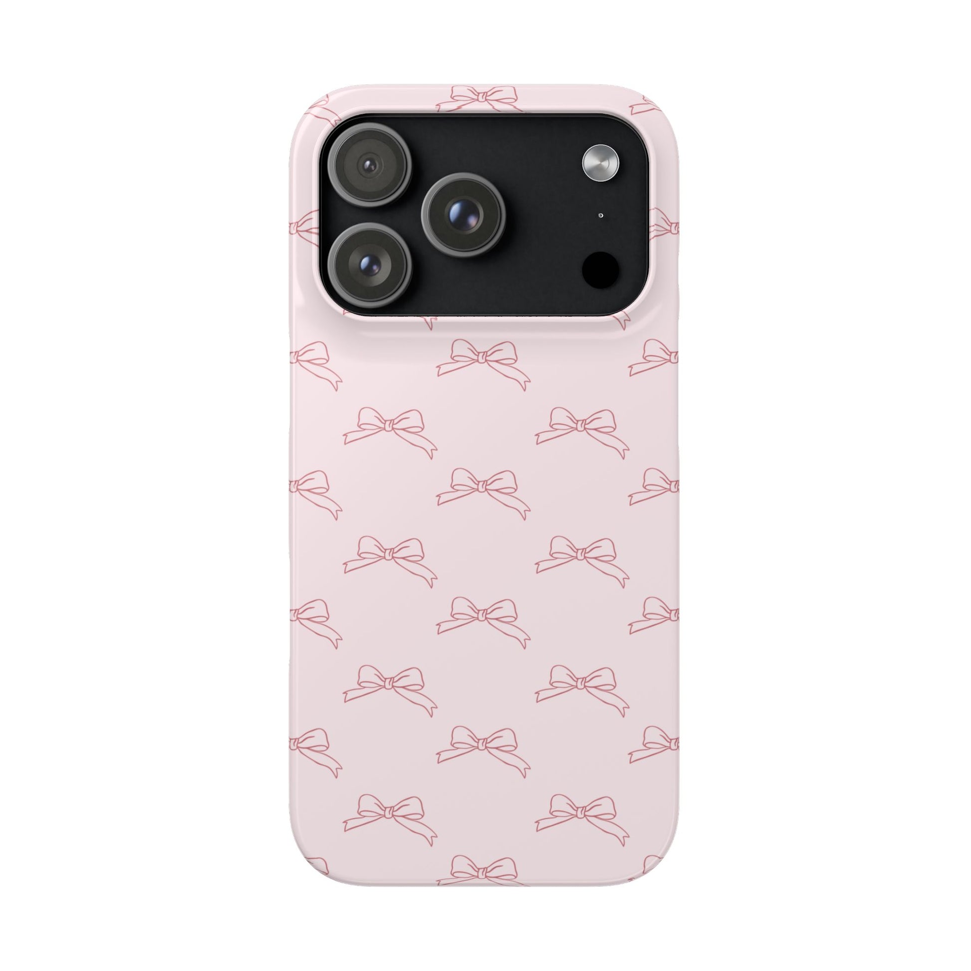 Pink bow line art elegant and lightweight phone case