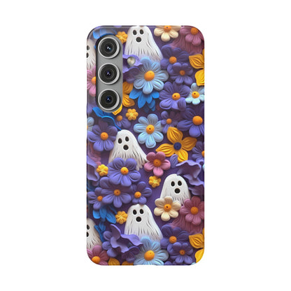 Samsung Galaxy S24 snap phone case - Clay Flowers  Ghosts