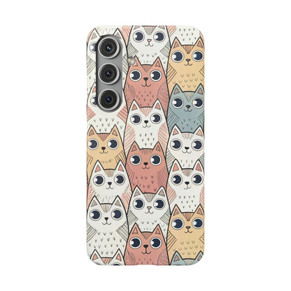 Samsung Galaxy S24 snap phone case - Colourful Kitties