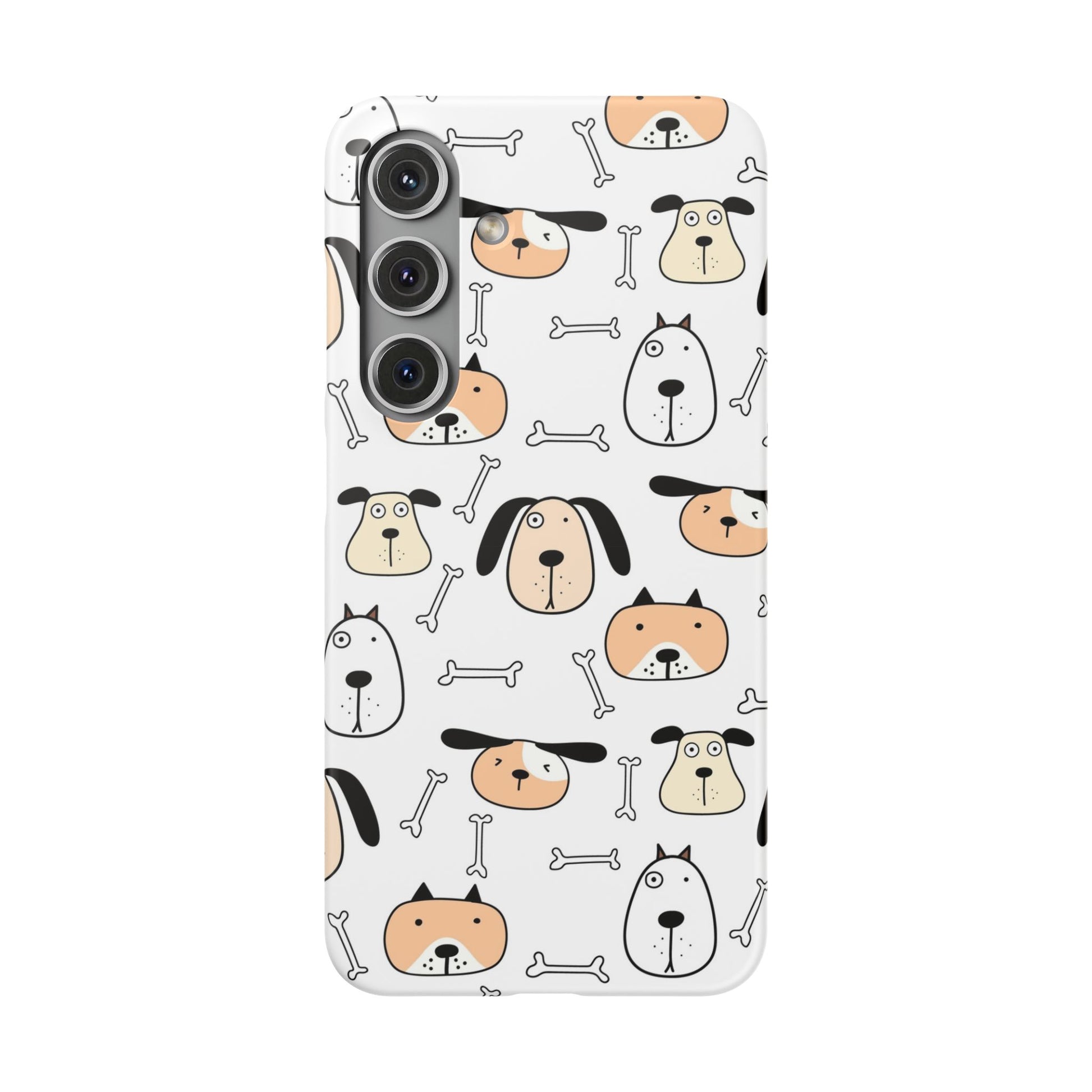Samsung Galaxy S24 snap phone case - Cute Dogs and Bones