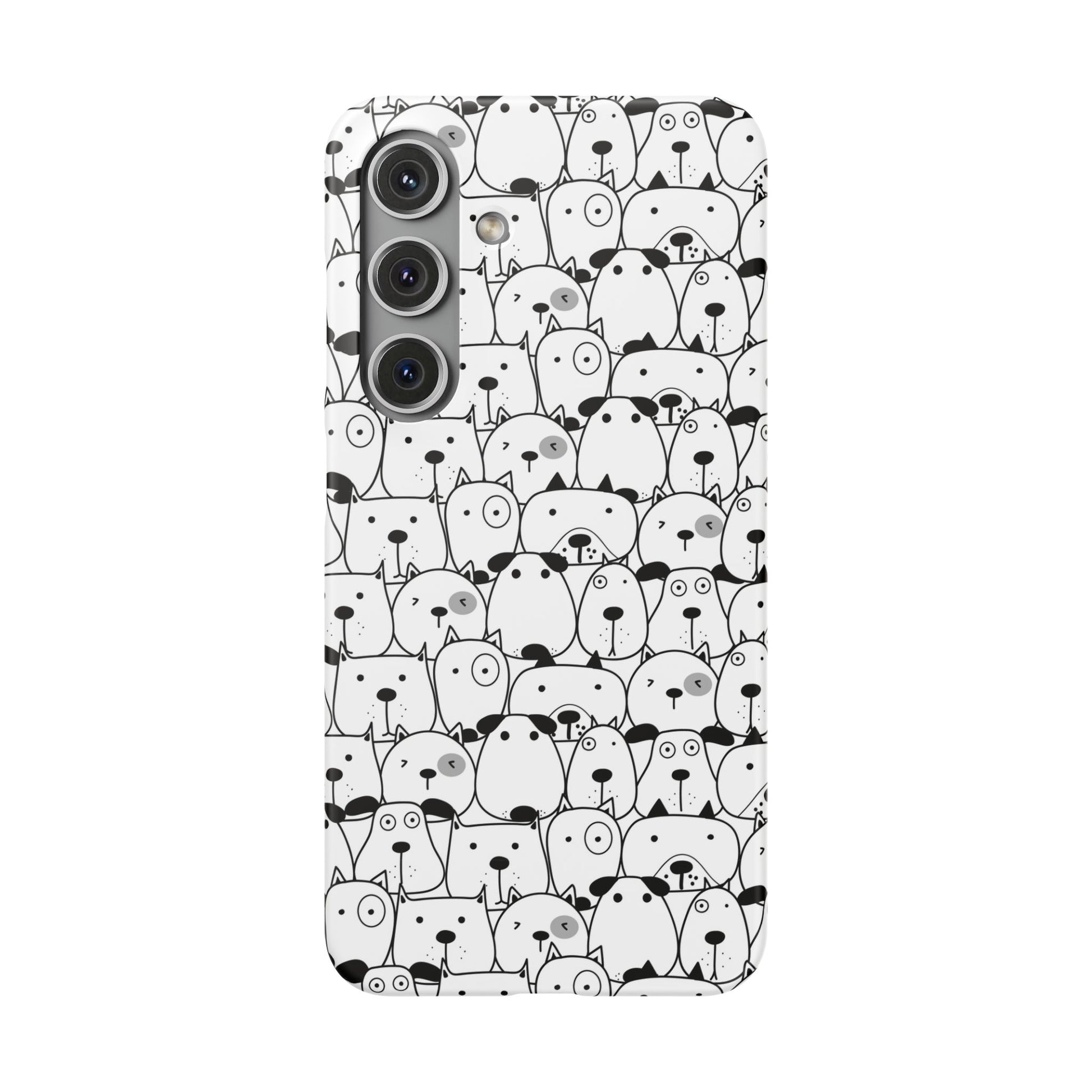 Samsung Galaxy S24 snap phone case - Cute Dogs Drawing