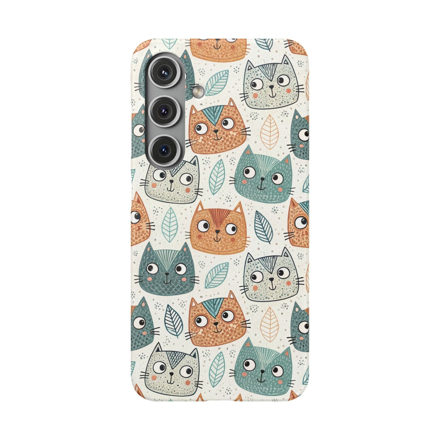 Samsung Galaxy S24 snap phone case - Cute Kitty Face