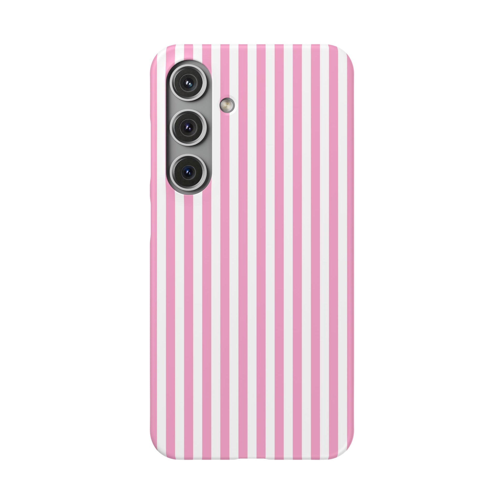 Samsung Galaxy S24 snap phone case - Pink Stripes