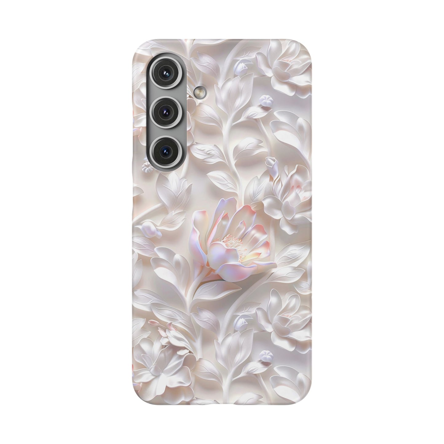 Samsung Galaxy S24 snap phone case - Realistic Pink Blossom