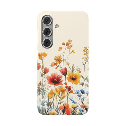 Samsung Galaxy S24 snap phone case - Watercolour Blossom