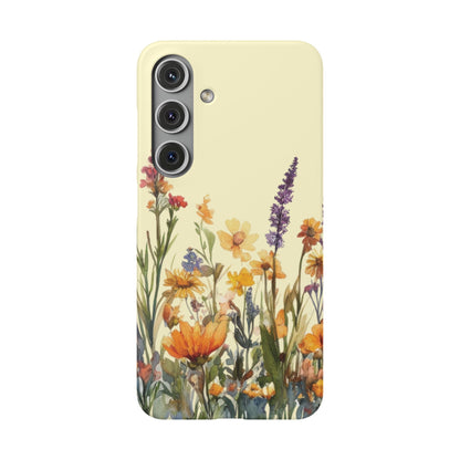Samsung Galaxy S24 snap phone case - Watercolour Garden Flower