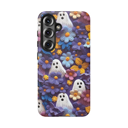 Samsung Galaxy S25 phone case - Clay Flowers & Ghosts