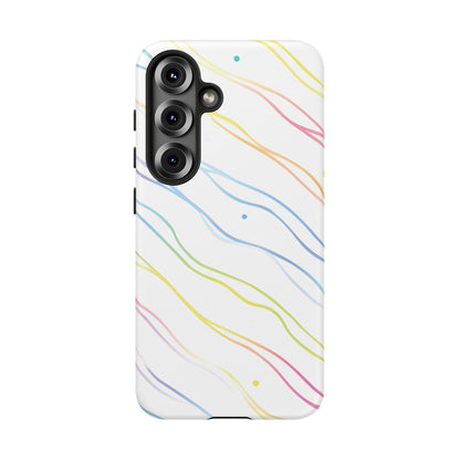 Samsung Galaxy S25 phone case - Colourful Curved Lines