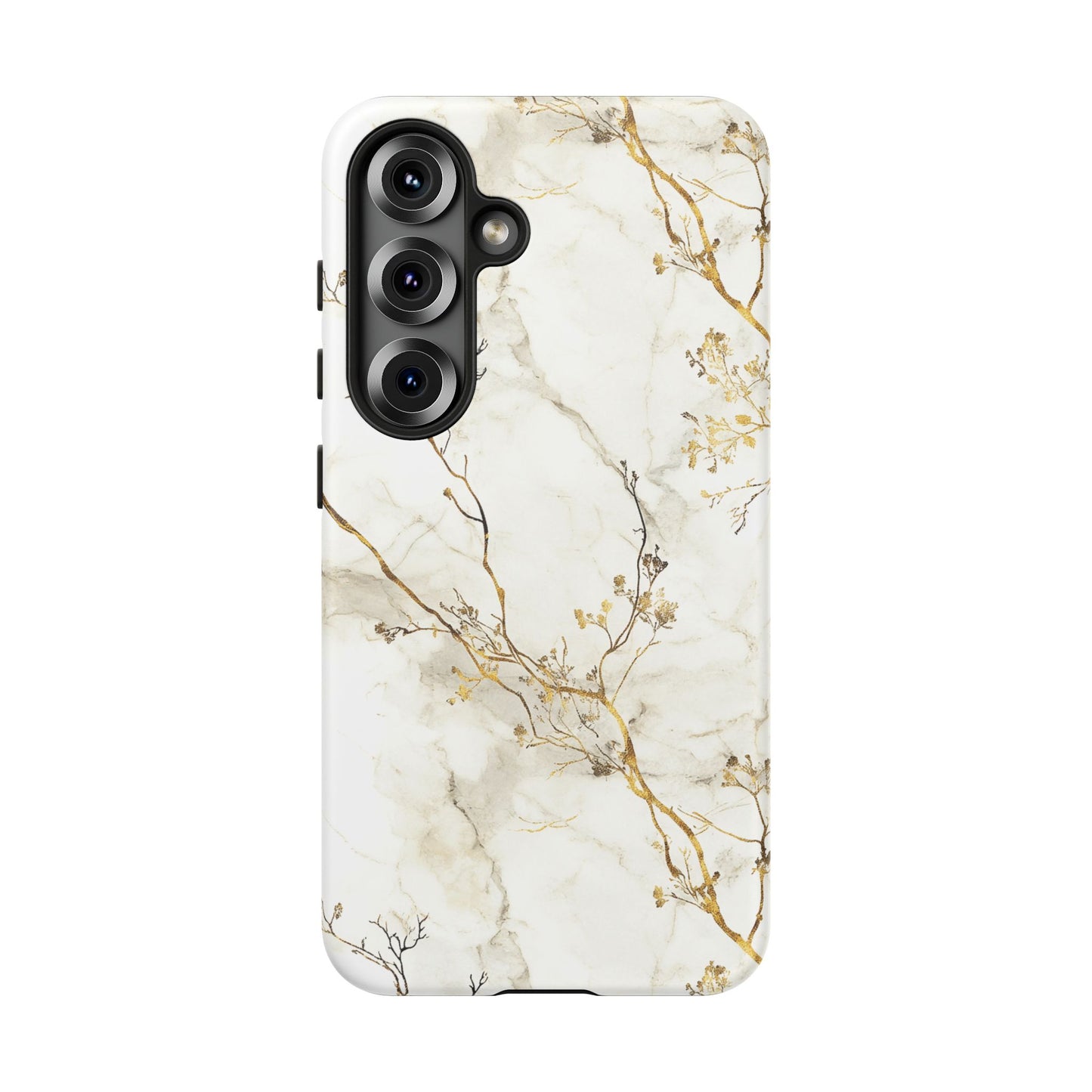 Samsung Galaxy S25 phone case - Gold Branches Marble