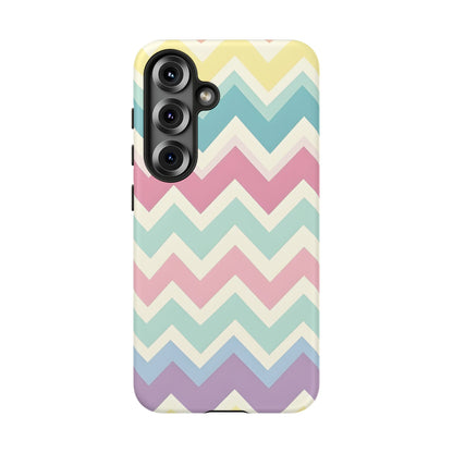 Samsung Galaxy S25 phone case - Pastel Chevron Pattern