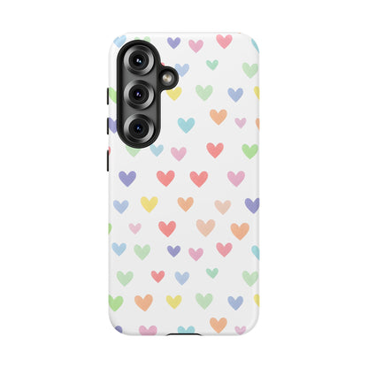 Samsung Galaxy S25 phone case - Pastel Heart Shapes Pattern