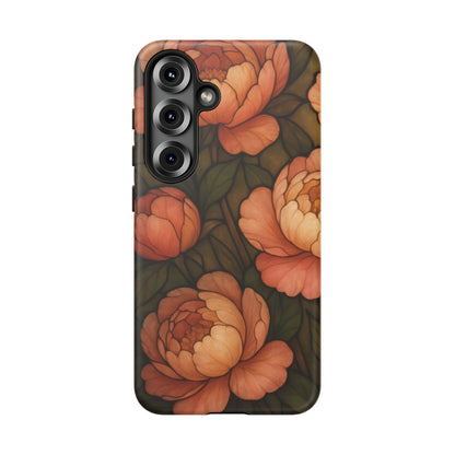 Samsung Galaxy S25 phone case - Peony Stained Glass
