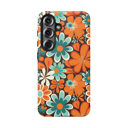Samsung Galaxy S25 phone case - Retro Groovy Floral