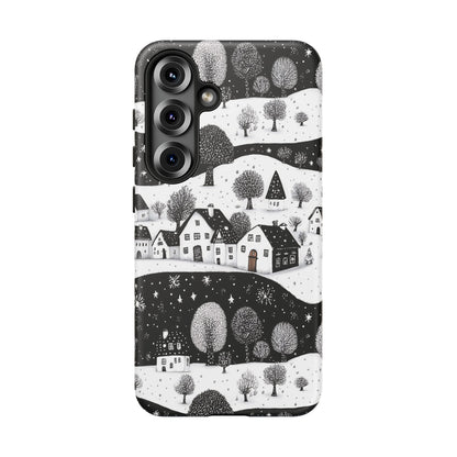 Samsung Galaxy S25 phone case - Winter Village Night