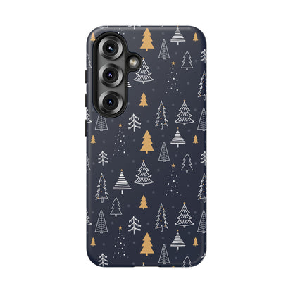 Samsung Galaxy S25 phone case - Winter Xmas Tree Pattern