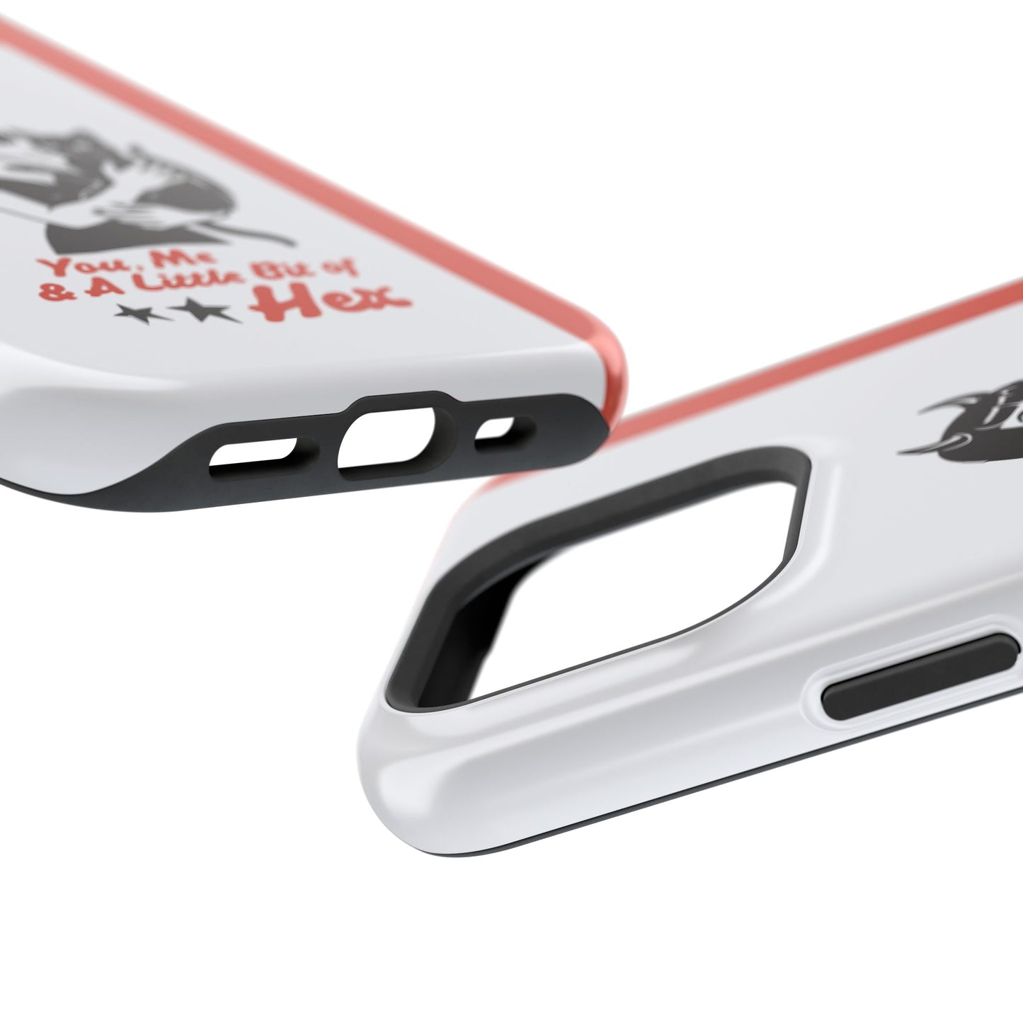 Tough phone case with clear ports cutout for easy connectivity